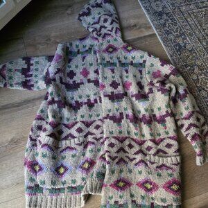 Lenox j.Jill  hooded cardigan sweater